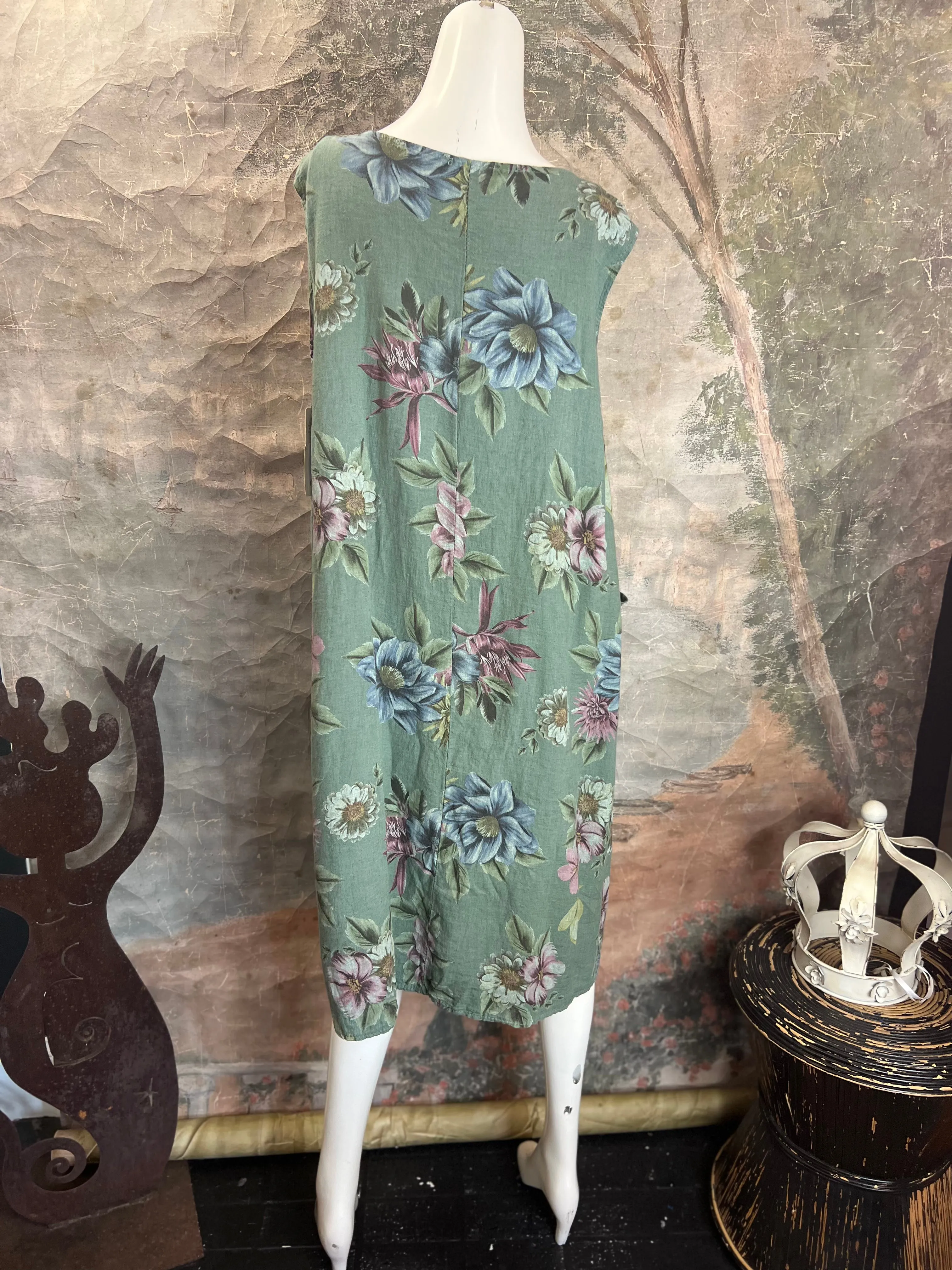8159F Floral Dress