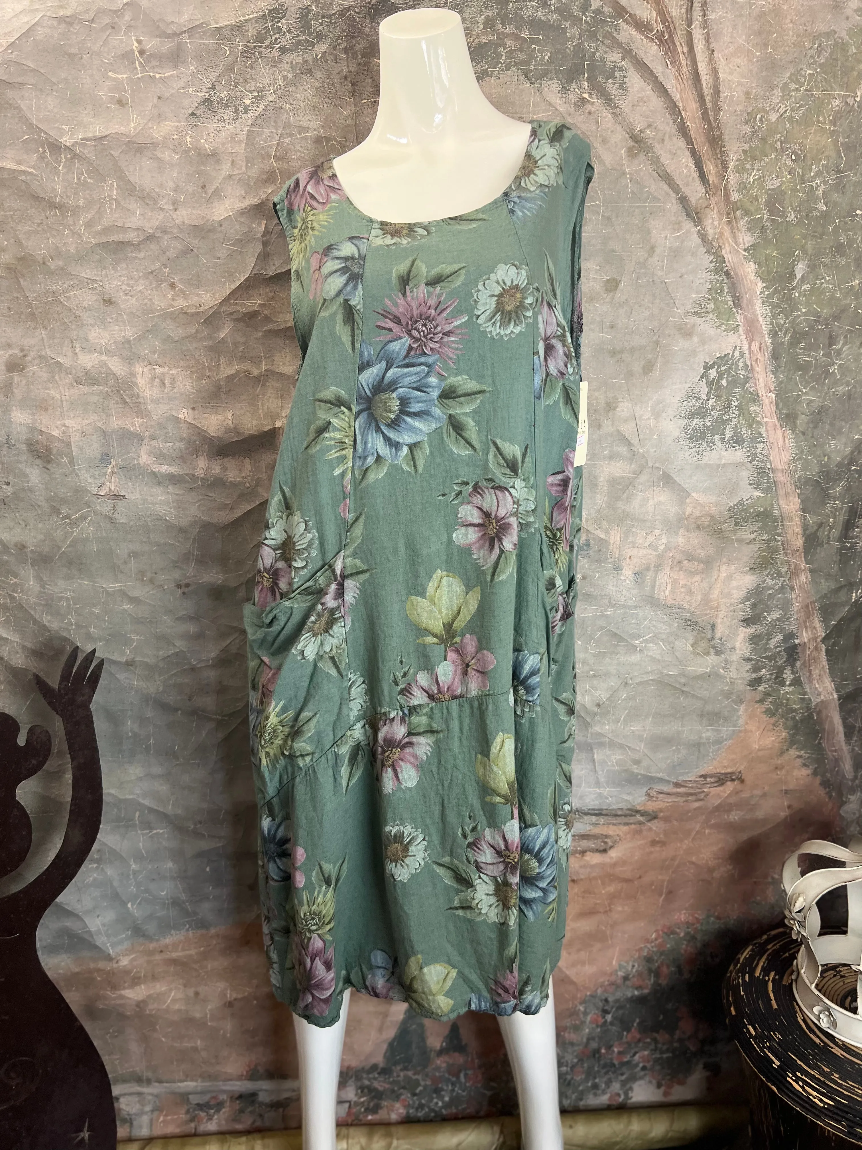 8159F Floral Dress