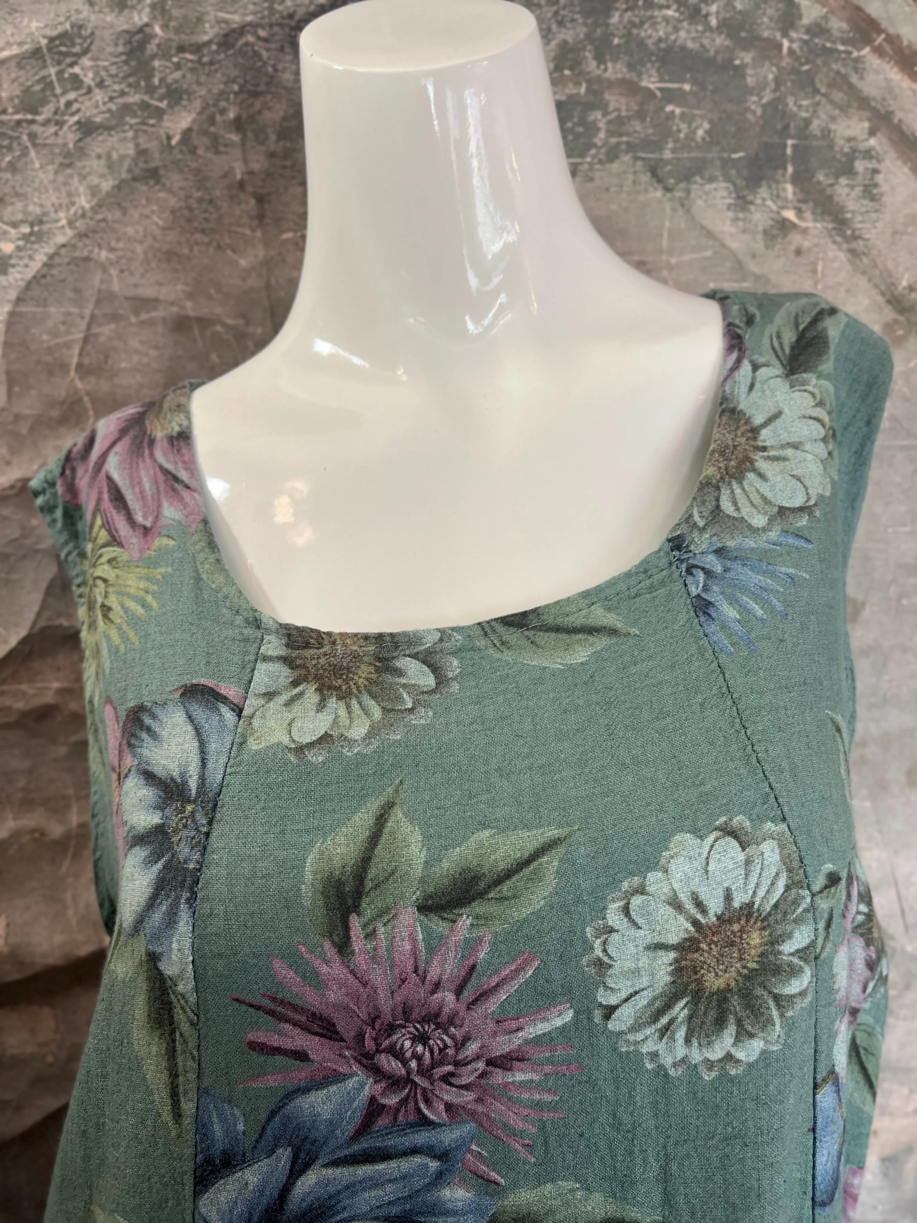 8159F Floral Dress