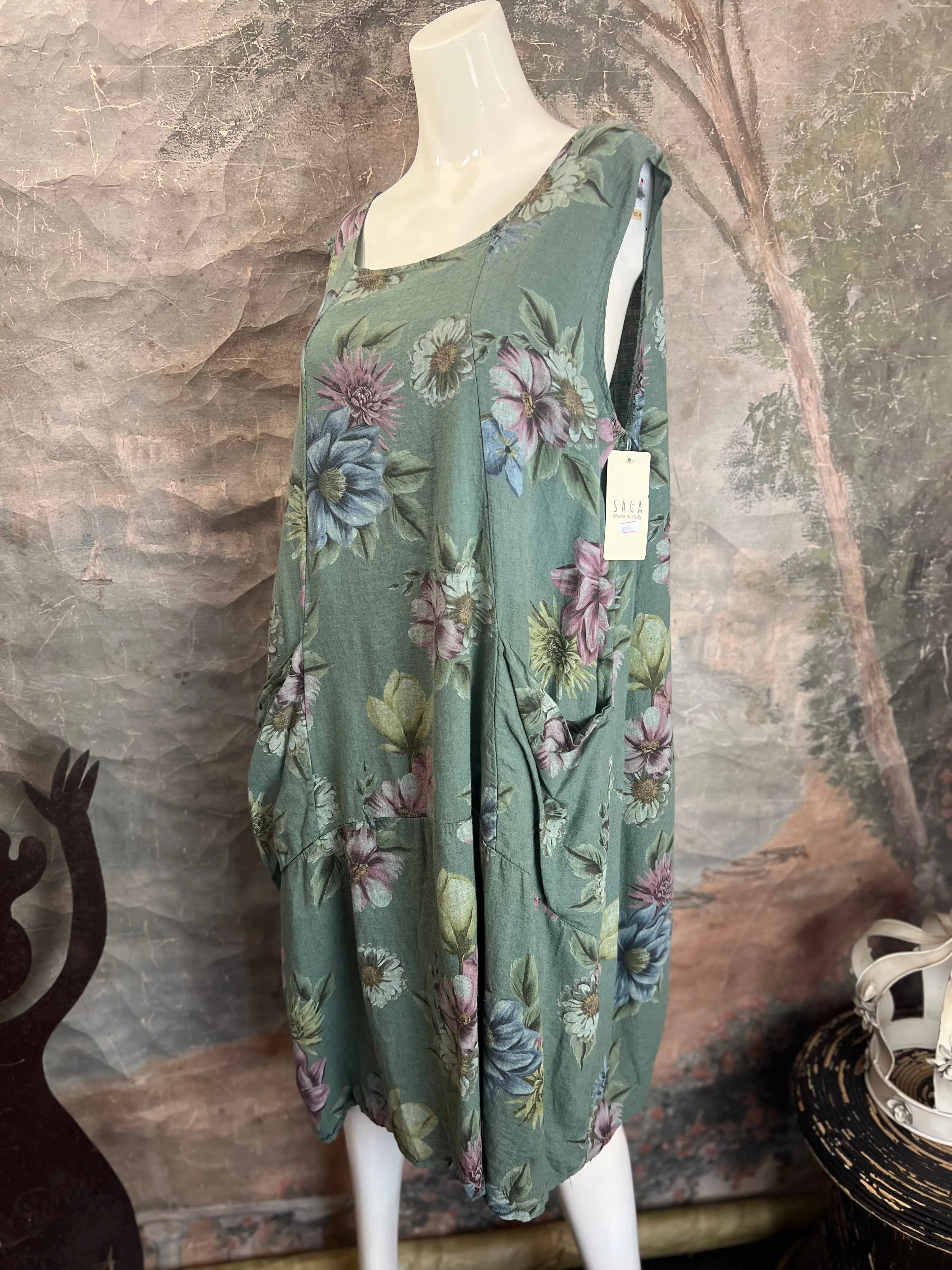 8159F Floral Dress