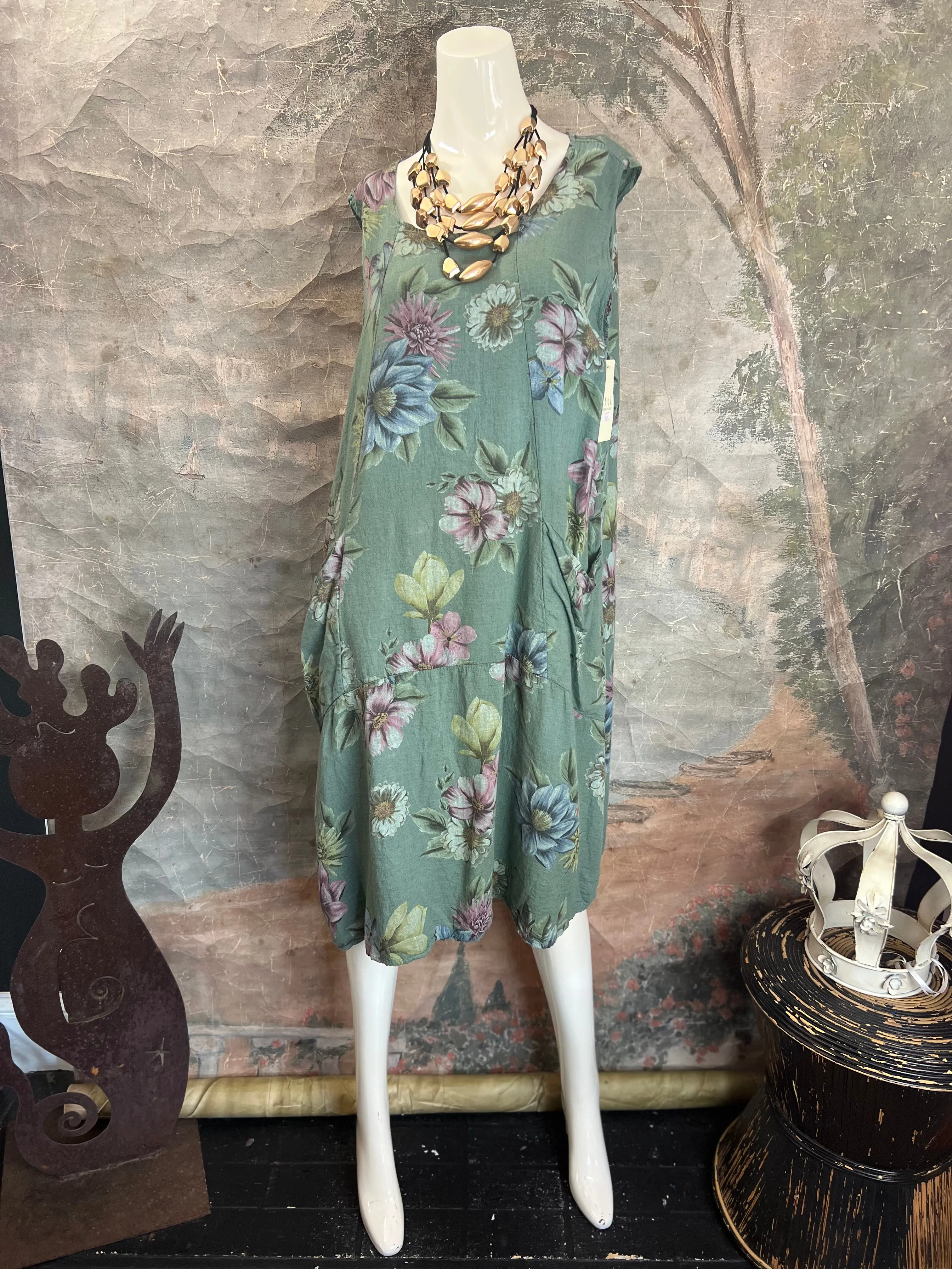 8159F Floral Dress