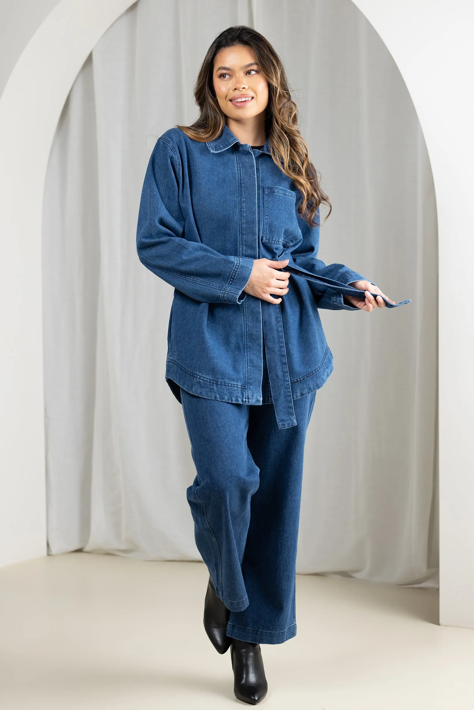 Celine Denim Tie Jacket