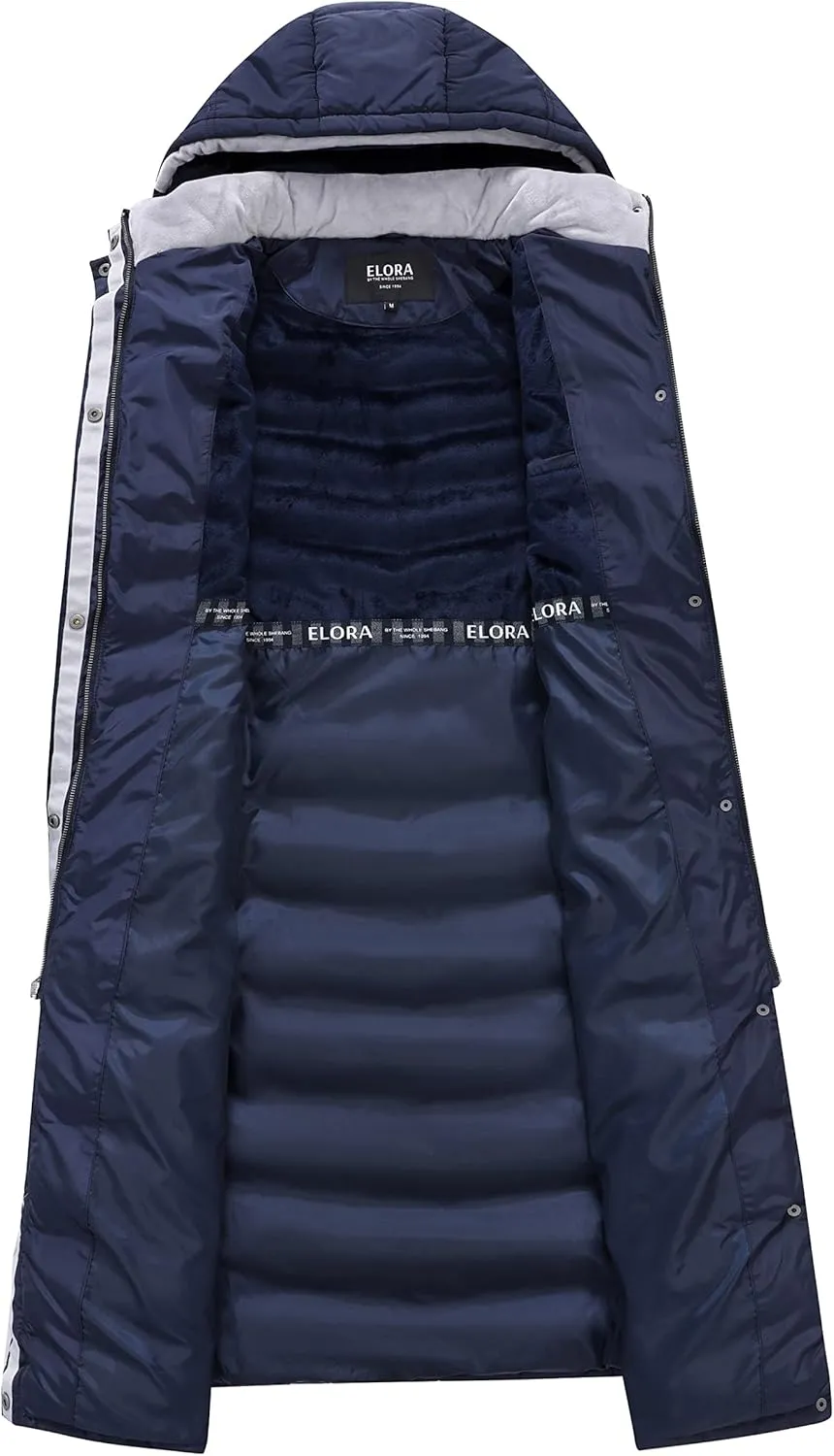 ELORA 47" Women's Winter Coat Heavyweight Full Length Fleece Lined Maxi Puffer Long Coat