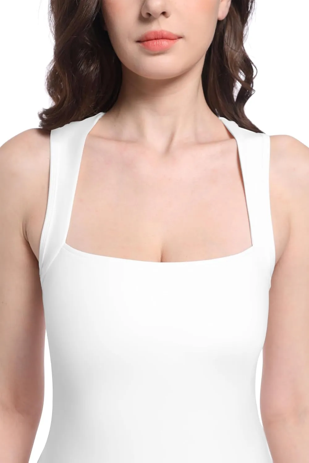 Foucome Maternity Tennis Dress Square Neck Athletic Dress Sleeveless Tank Dress Stretch A-line Mini Dresses