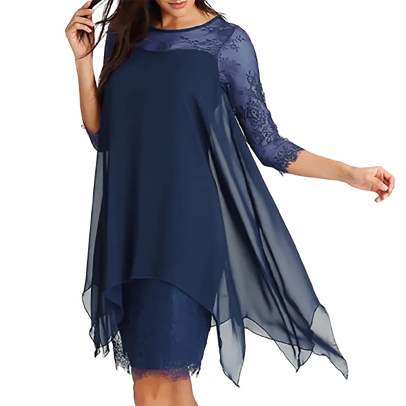 Funki Buys | Dresses | Women's Semi Sheer Midi Evening Dress