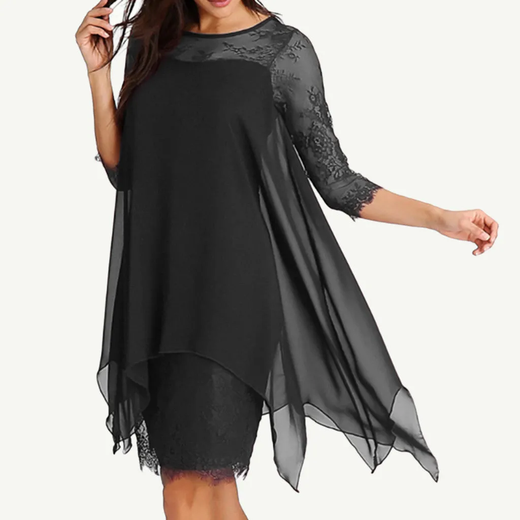 Funki Buys | Dresses | Women's Semi Sheer Midi Evening Dress
