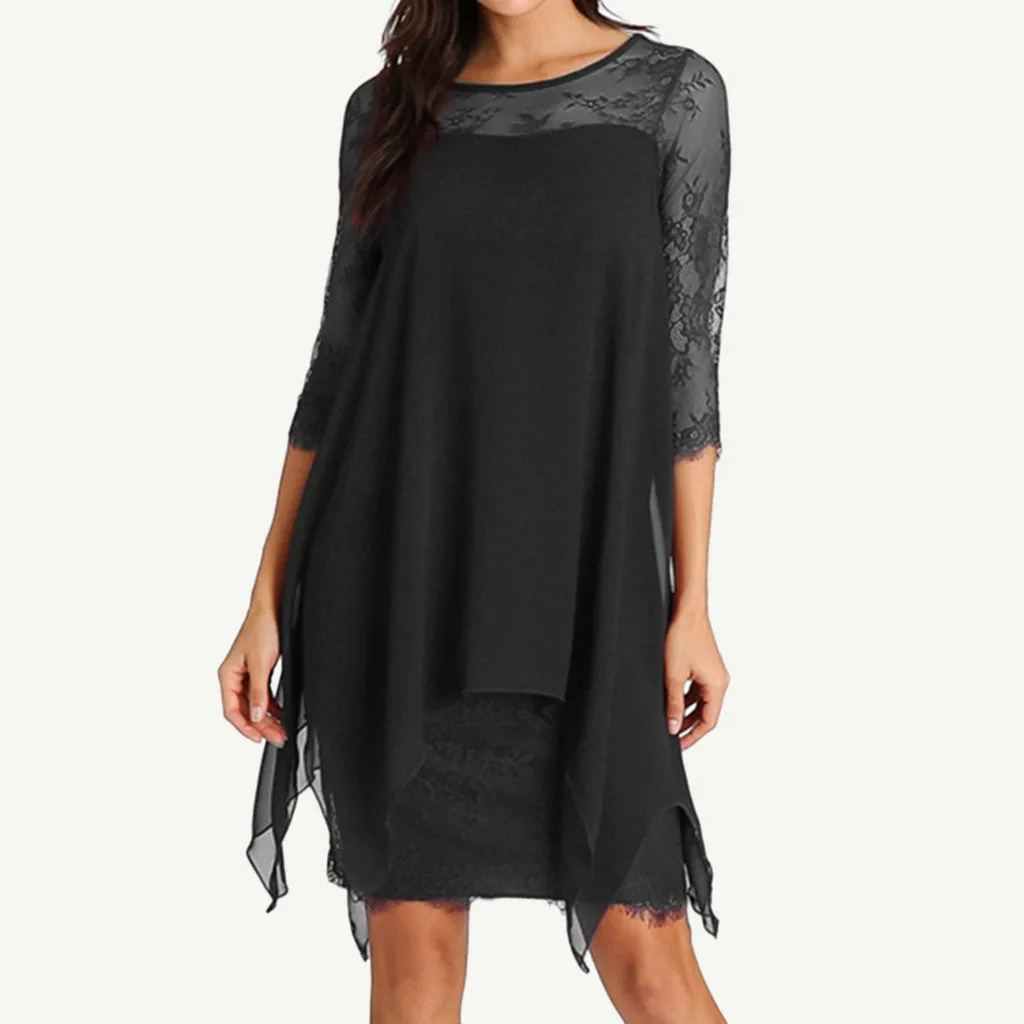 Funki Buys | Dresses | Women's Semi Sheer Midi Evening Dress