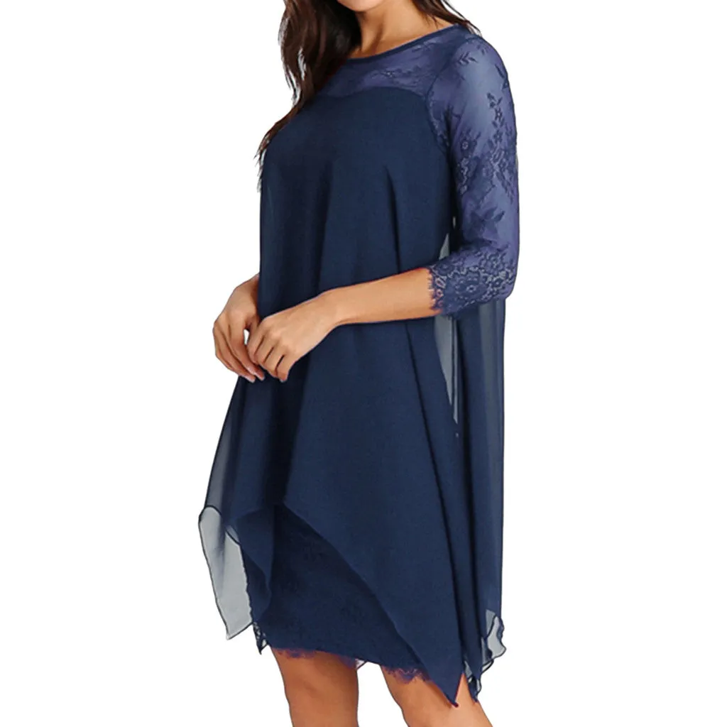 Funki Buys | Dresses | Women's Semi Sheer Midi Evening Dress