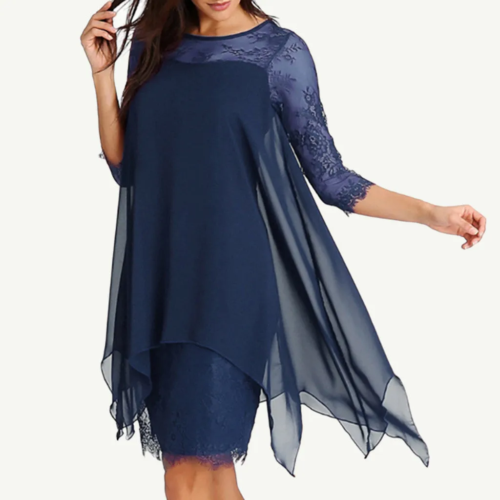 Funki Buys | Dresses | Women's Semi Sheer Midi Evening Dress