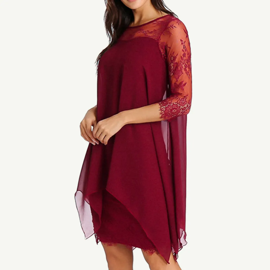 Funki Buys | Dresses | Women's Semi Sheer Midi Evening Dress