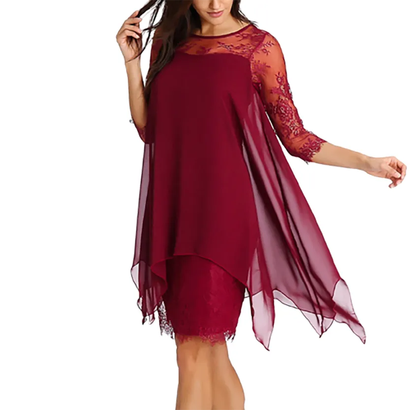 Funki Buys | Dresses | Women's Semi Sheer Midi Evening Dress