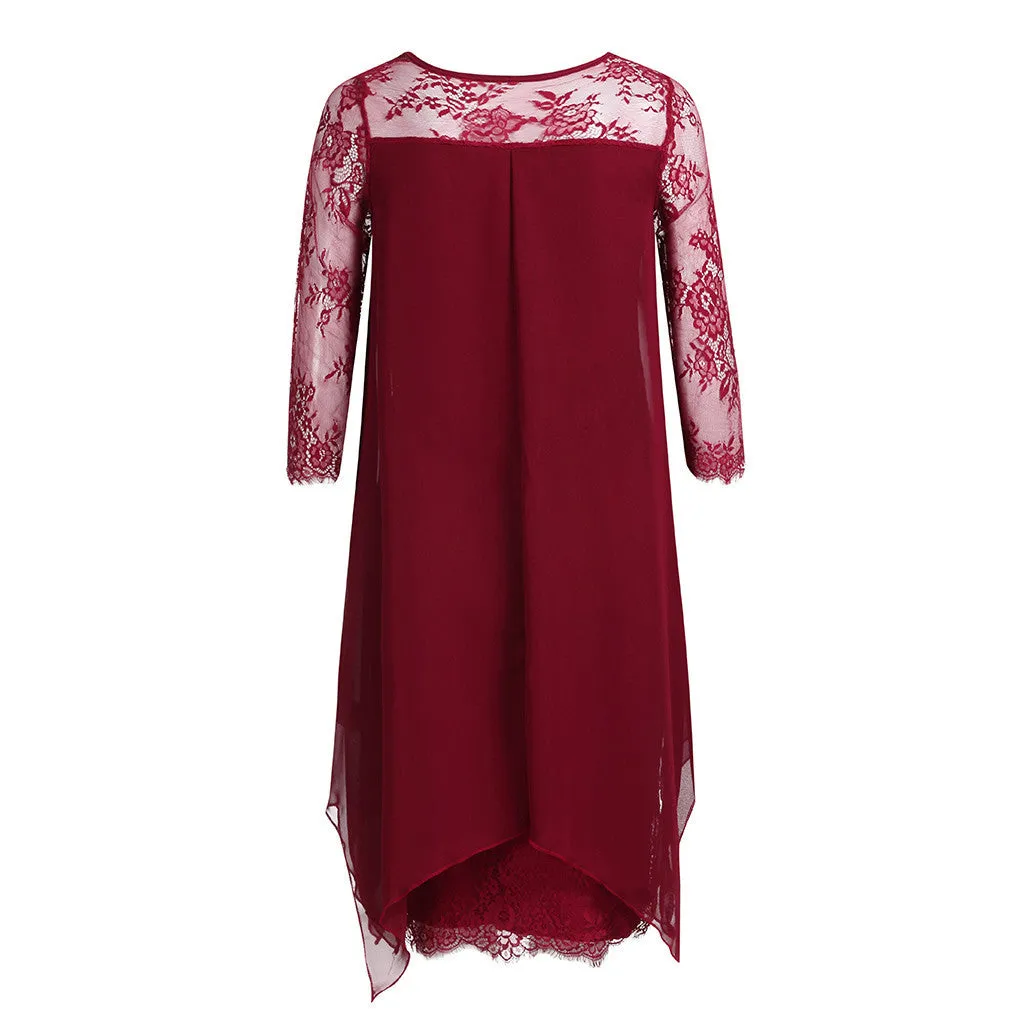 Funki Buys | Dresses | Women's Semi Sheer Midi Evening Dress