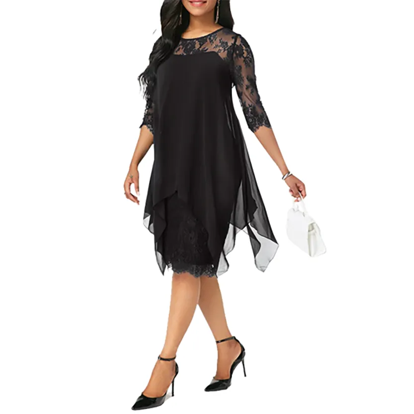 Funki Buys | Dresses | Women's Semi Sheer Midi Evening Dress