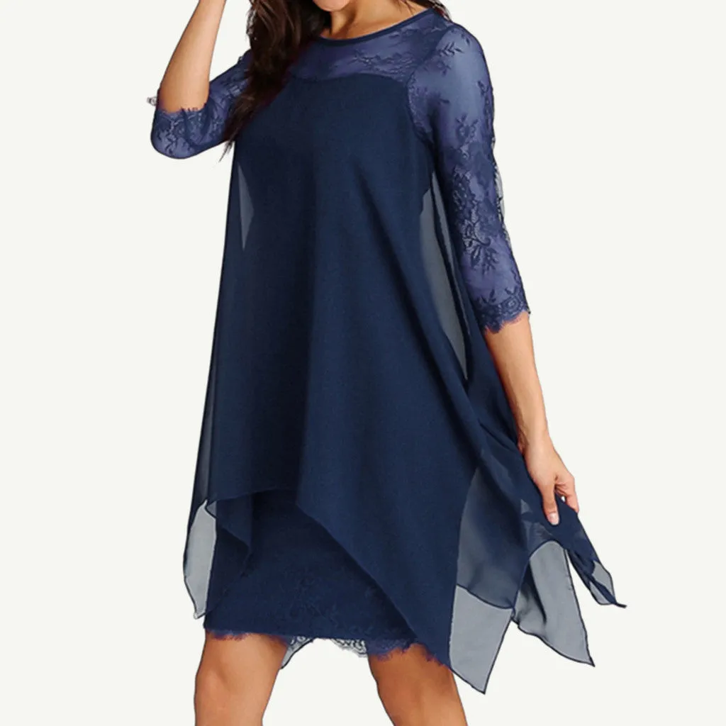 Funki Buys | Dresses | Women's Semi Sheer Midi Evening Dress