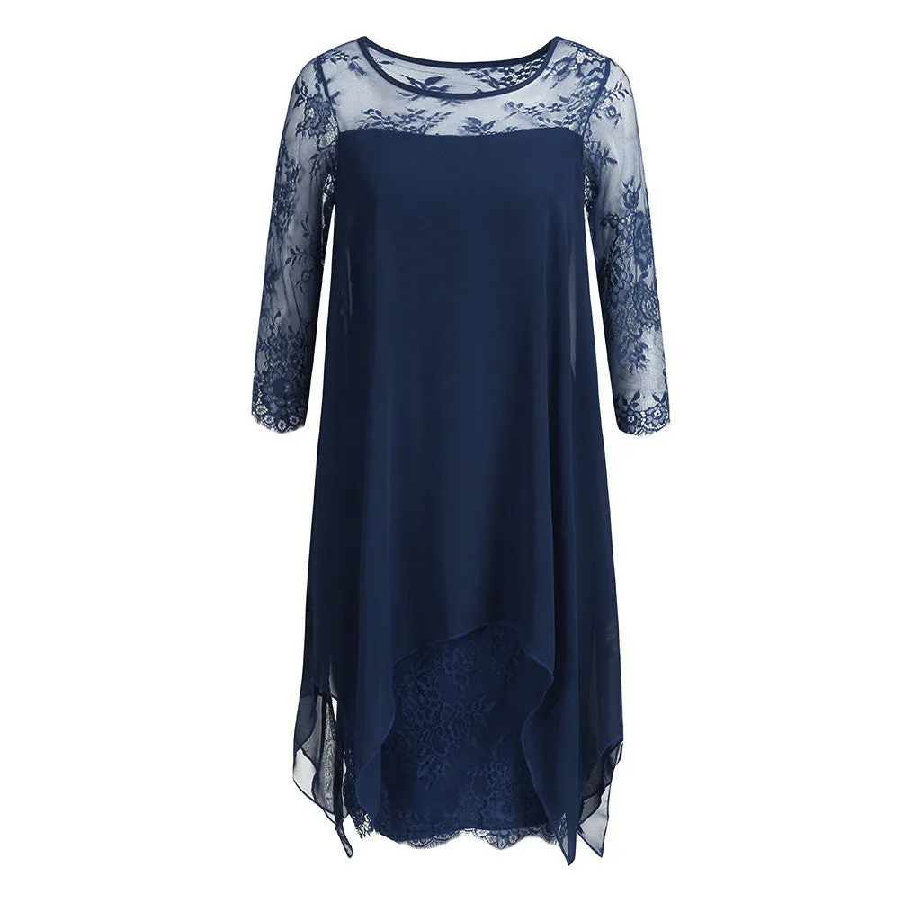 Funki Buys | Dresses | Women's Semi Sheer Midi Evening Dress