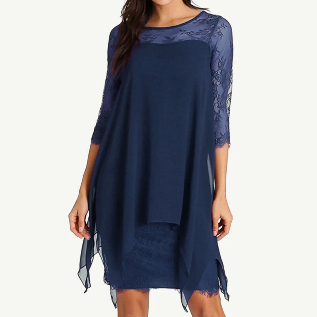 Funki Buys | Dresses | Women's Semi Sheer Midi Evening Dress