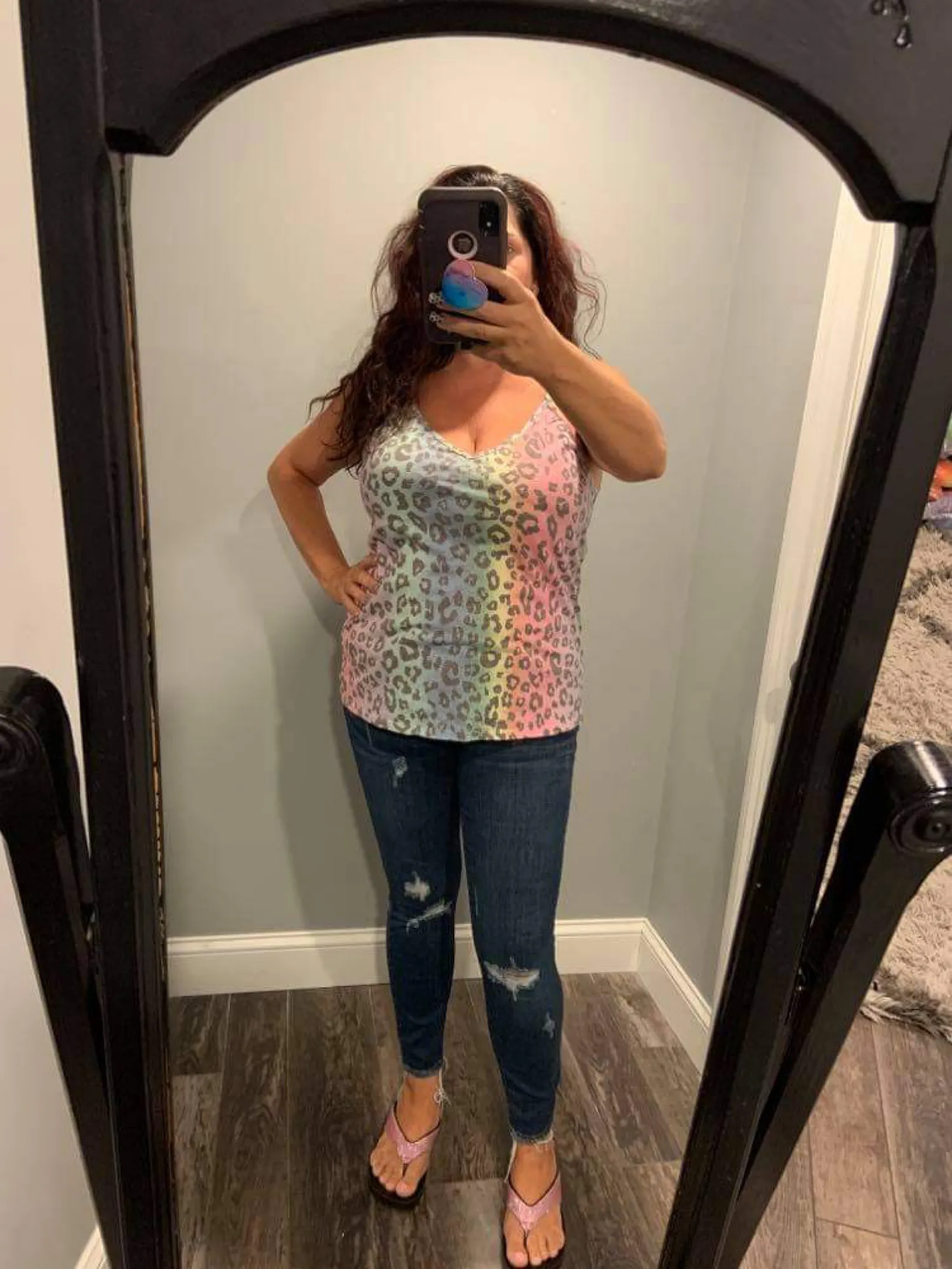 GRADATION LEOPARD SLEEVELESS TOP - PASTEL MULTI or VINTAGE MULTI