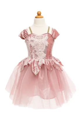 Holiday Ballerina Dress, Dusty Rose, Size 3-4