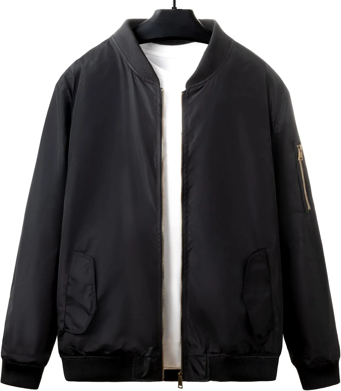Jackets for Men, Men's Lightweight Bomber Jacket Outdoor Windproof Windbreaker Varsity Jacket Softshell Coat Outwear