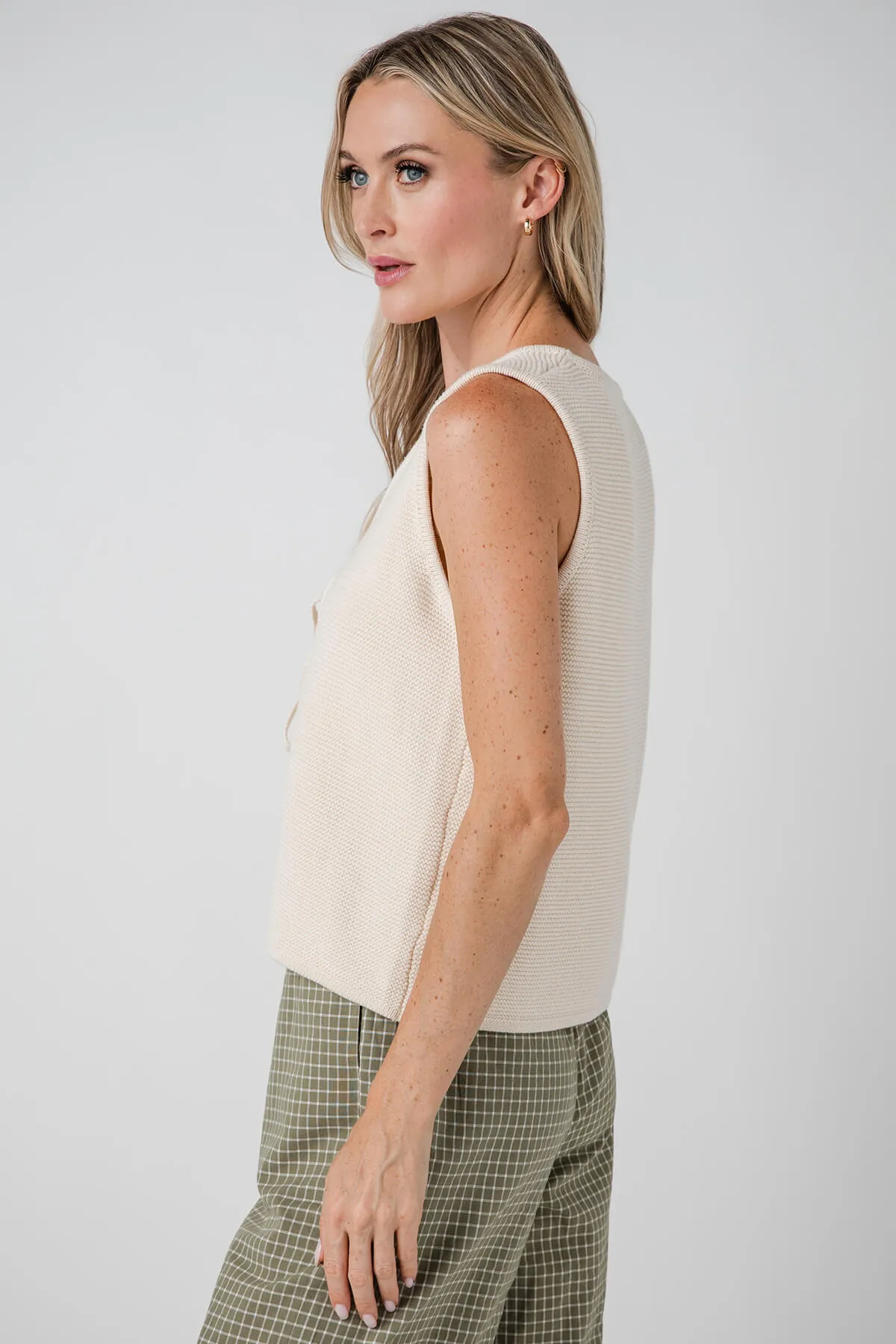 Miou Muse Tied Front Knitted Vest