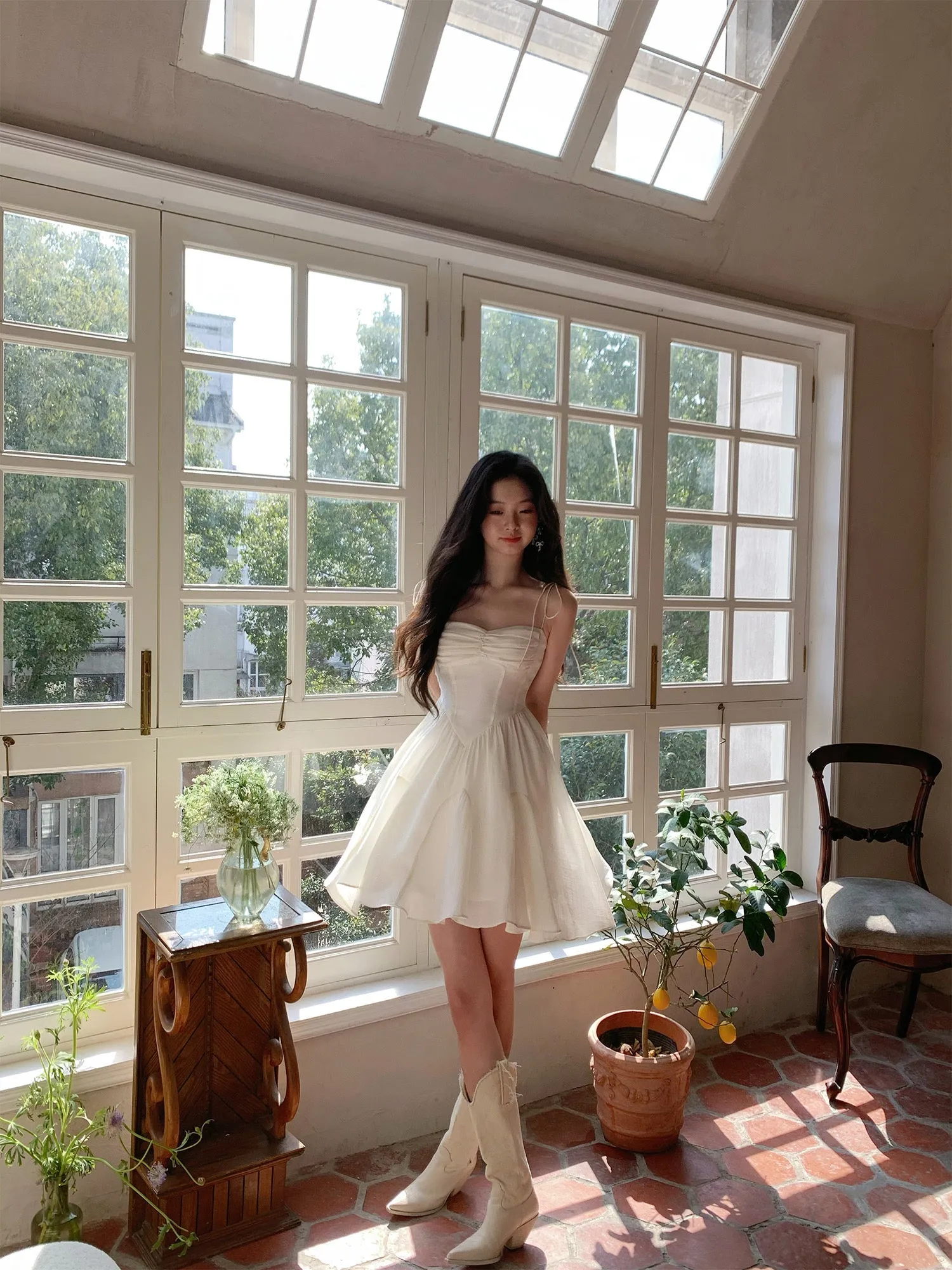 Silky Moonlight Mini Dress