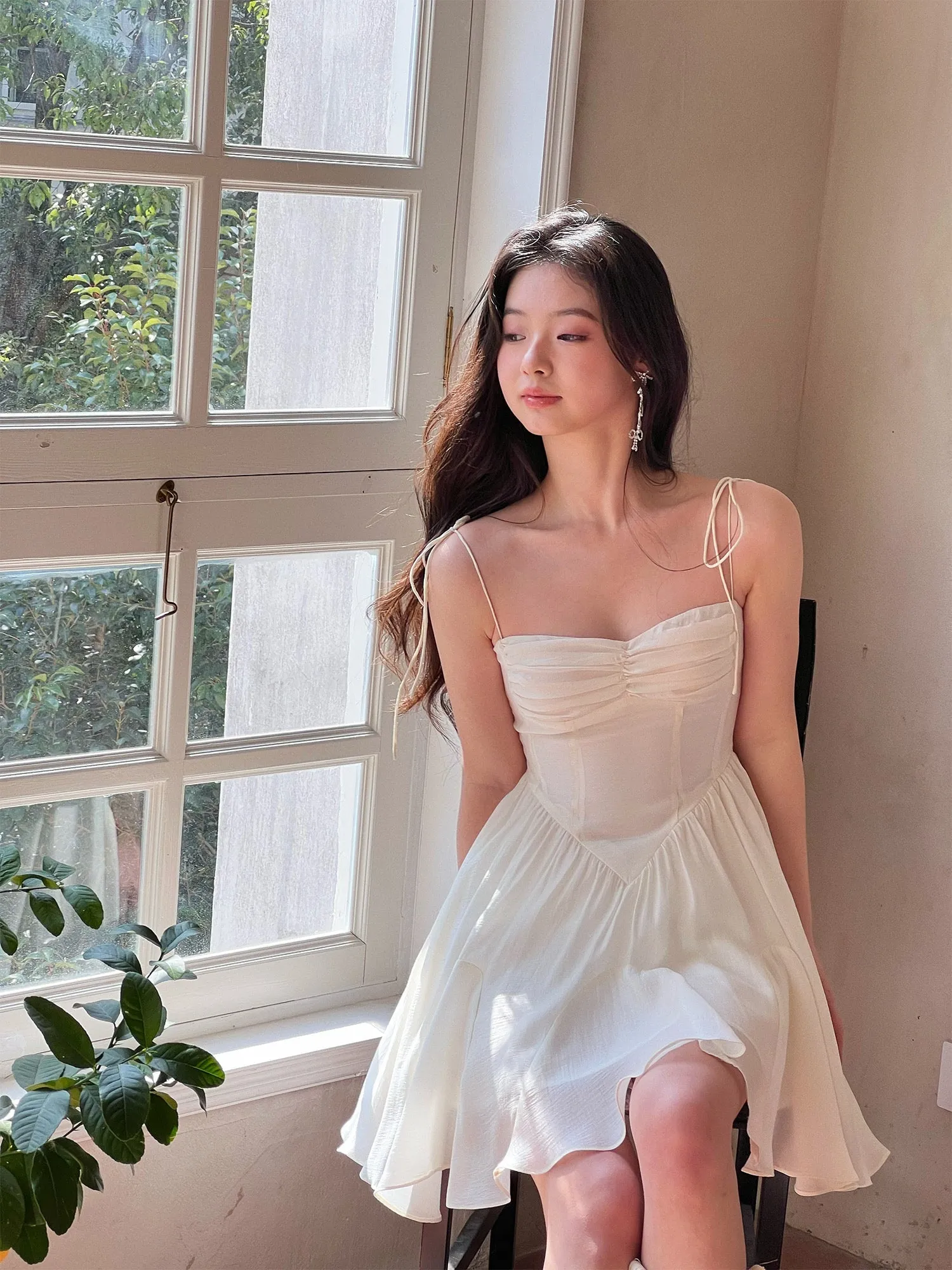 Silky Moonlight Mini Dress