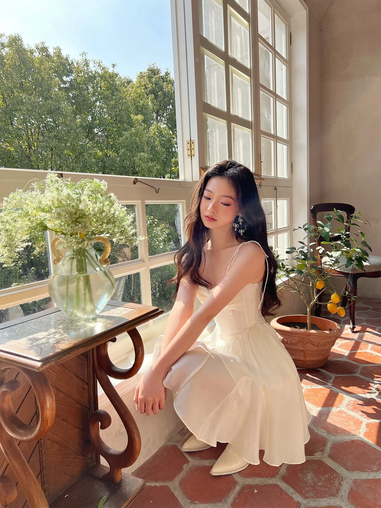 Silky Moonlight Mini Dress