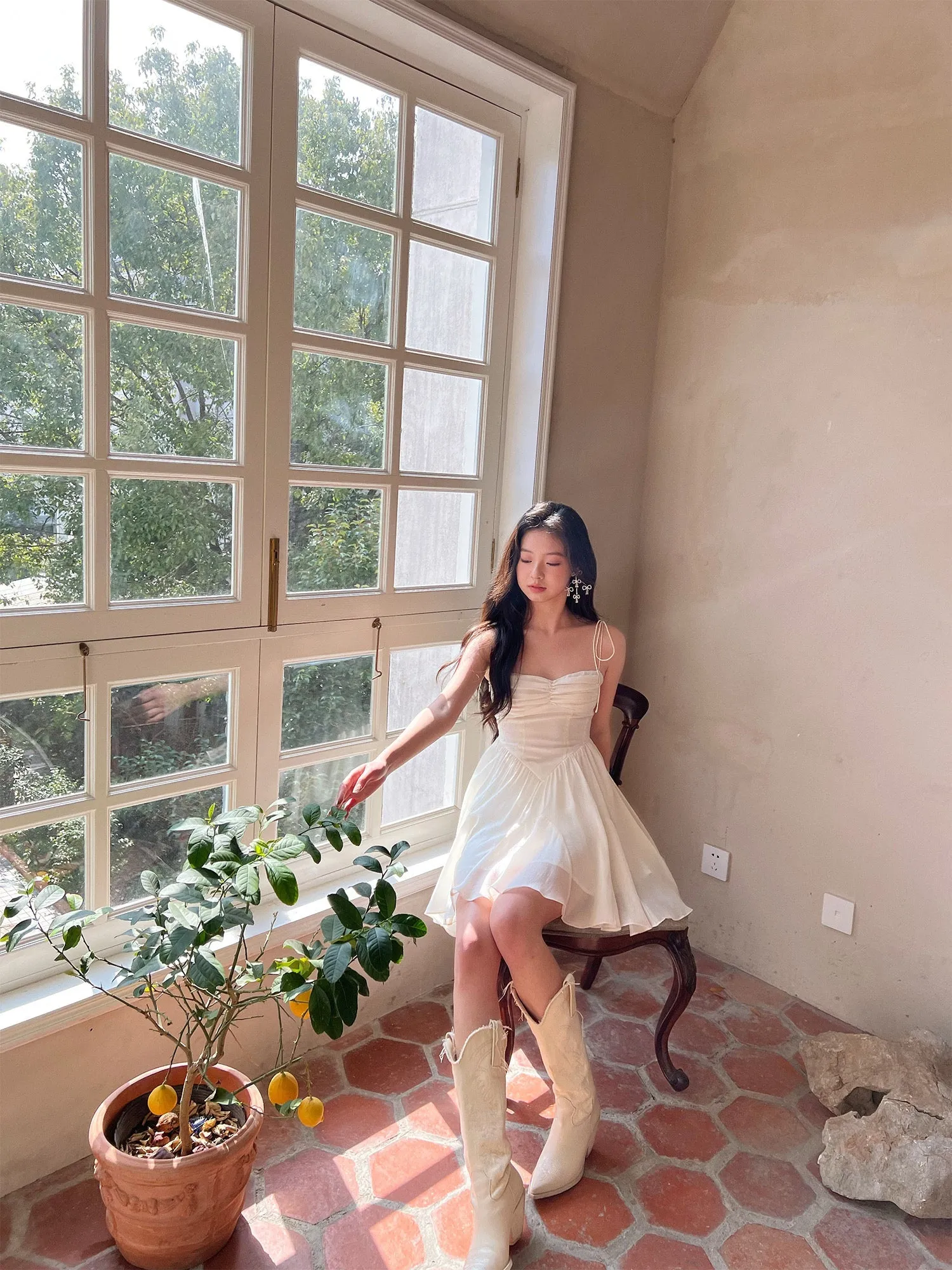 Silky Moonlight Mini Dress