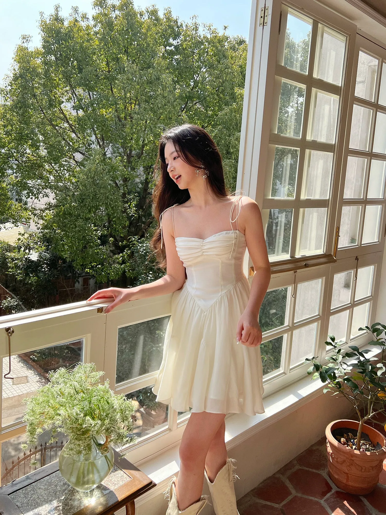 Silky Moonlight Mini Dress