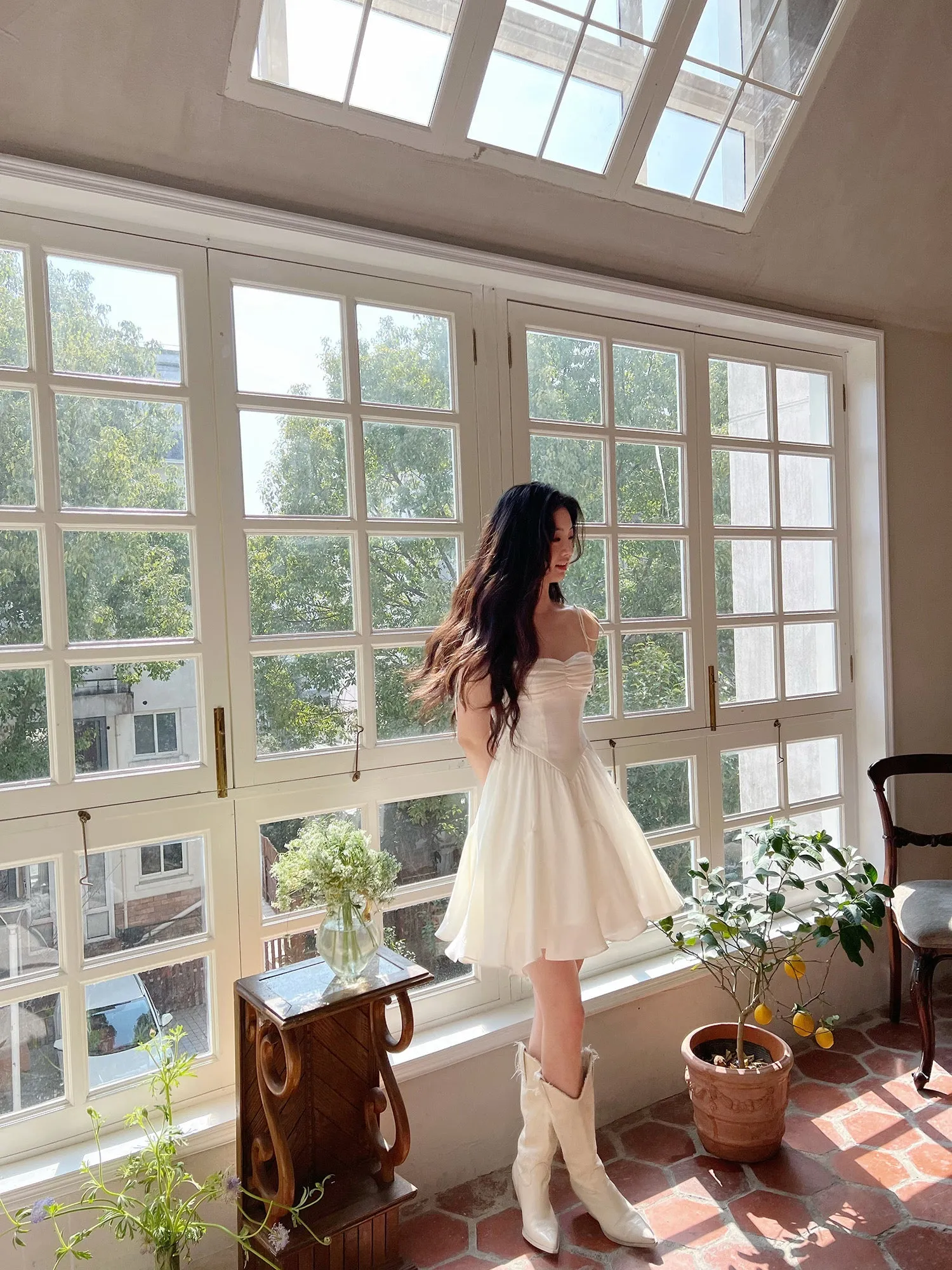 Silky Moonlight Mini Dress