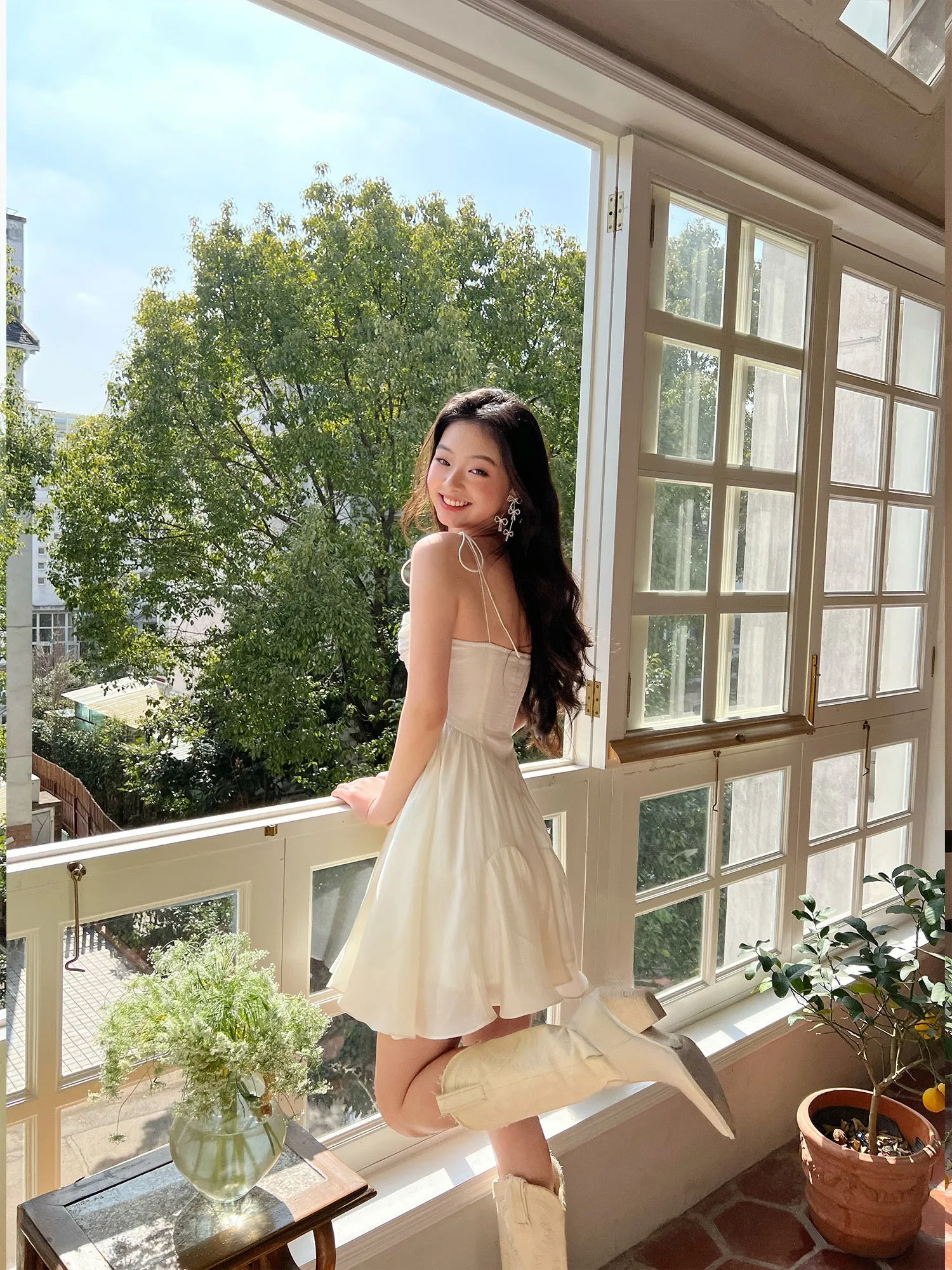 Silky Moonlight Mini Dress