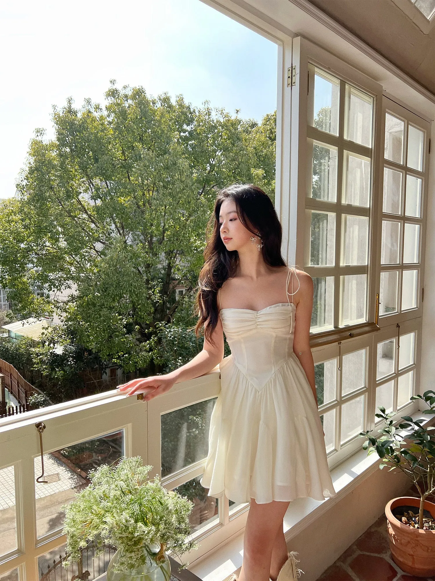 Silky Moonlight Mini Dress