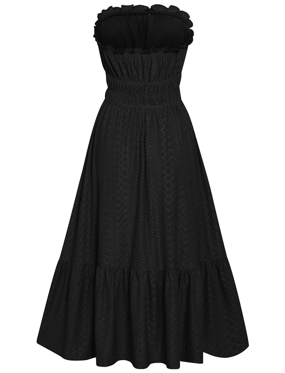 White Ruffles Sleeveless Bohemia Holiday Dress For Women