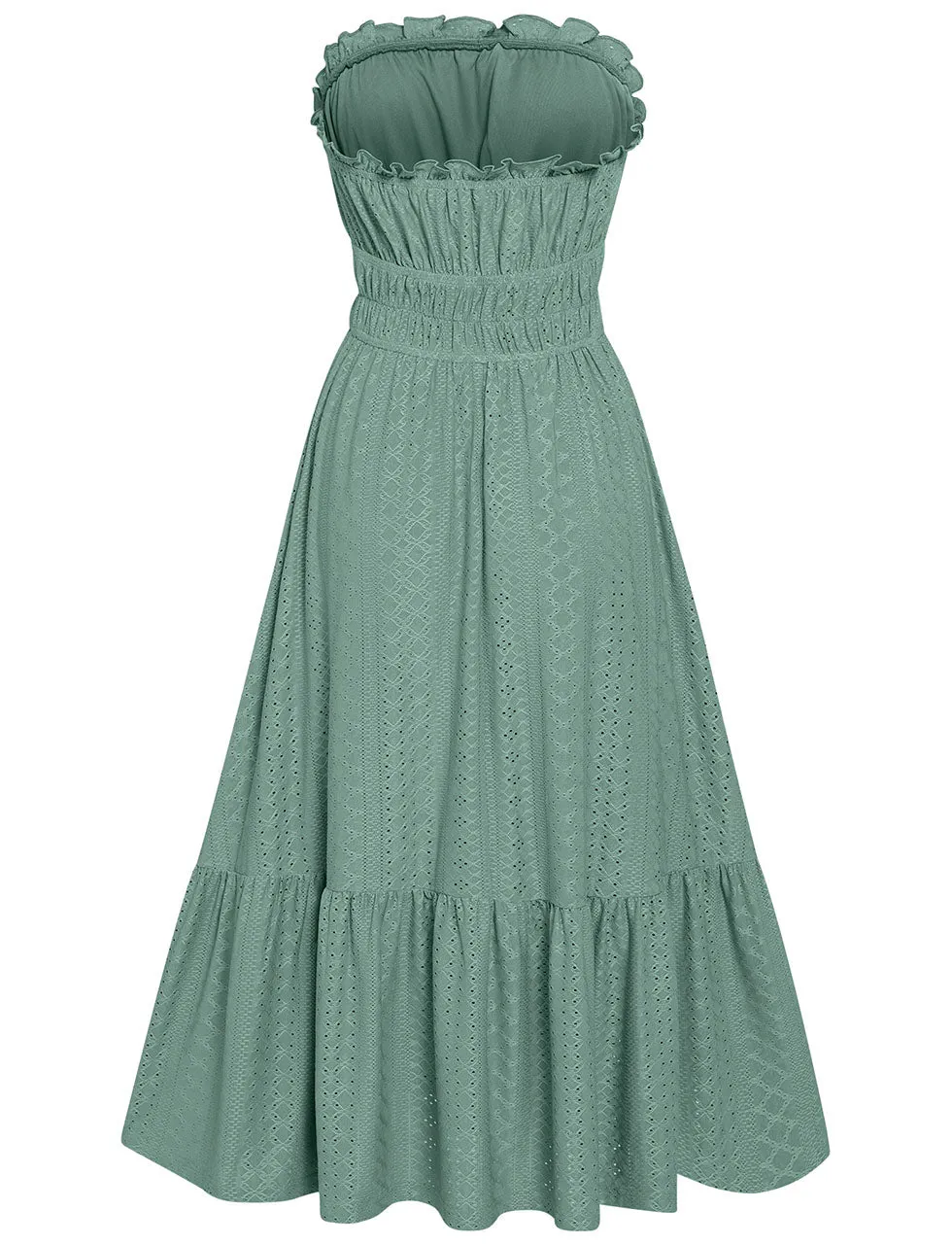 White Ruffles Sleeveless Bohemia Holiday Dress For Women