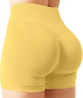 Women Workout Impact Shorts 4.5 Scrunch Butt Lifting Tummy Control Gym Shorts Comfy Running Seamless Booty Biker Shorts