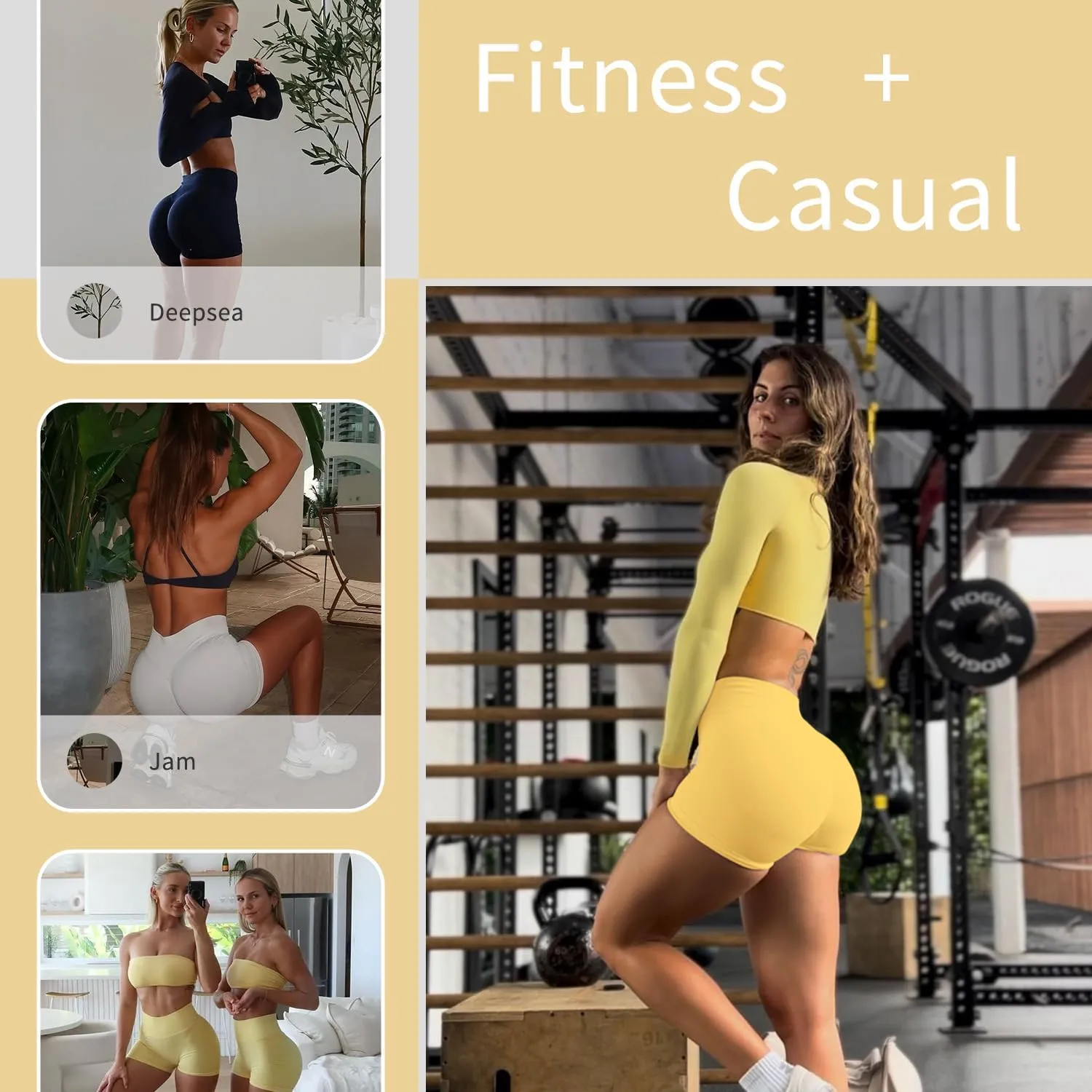 Women Workout Impact Shorts 4.5 Scrunch Butt Lifting Tummy Control Gym Shorts Comfy Running Seamless Booty Biker Shorts