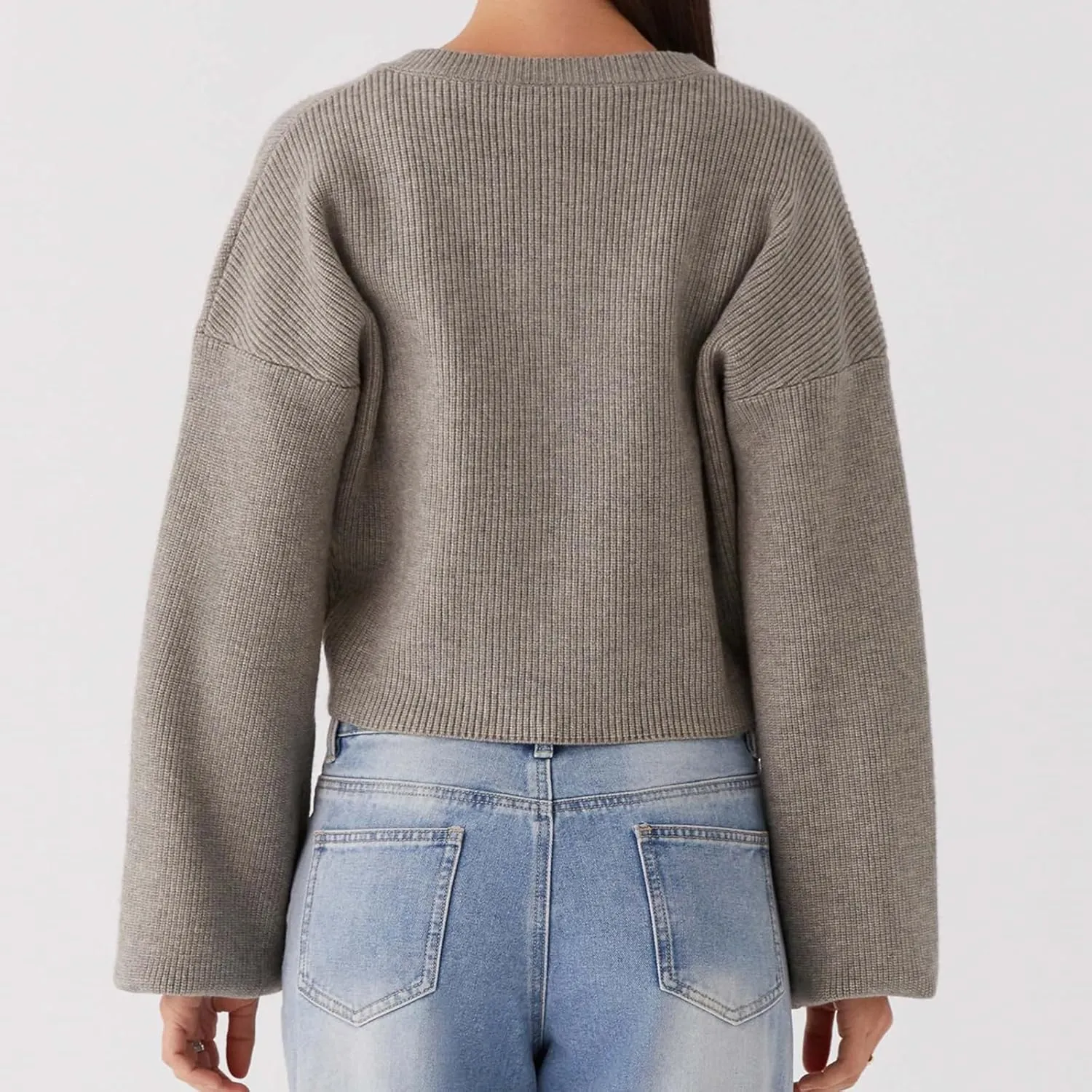 Women Y2k Crop Cardigan Sweater Long Sleeve Button Down Cardigan Vintage Open Front Sweater Cute Knit Pullover Tops
