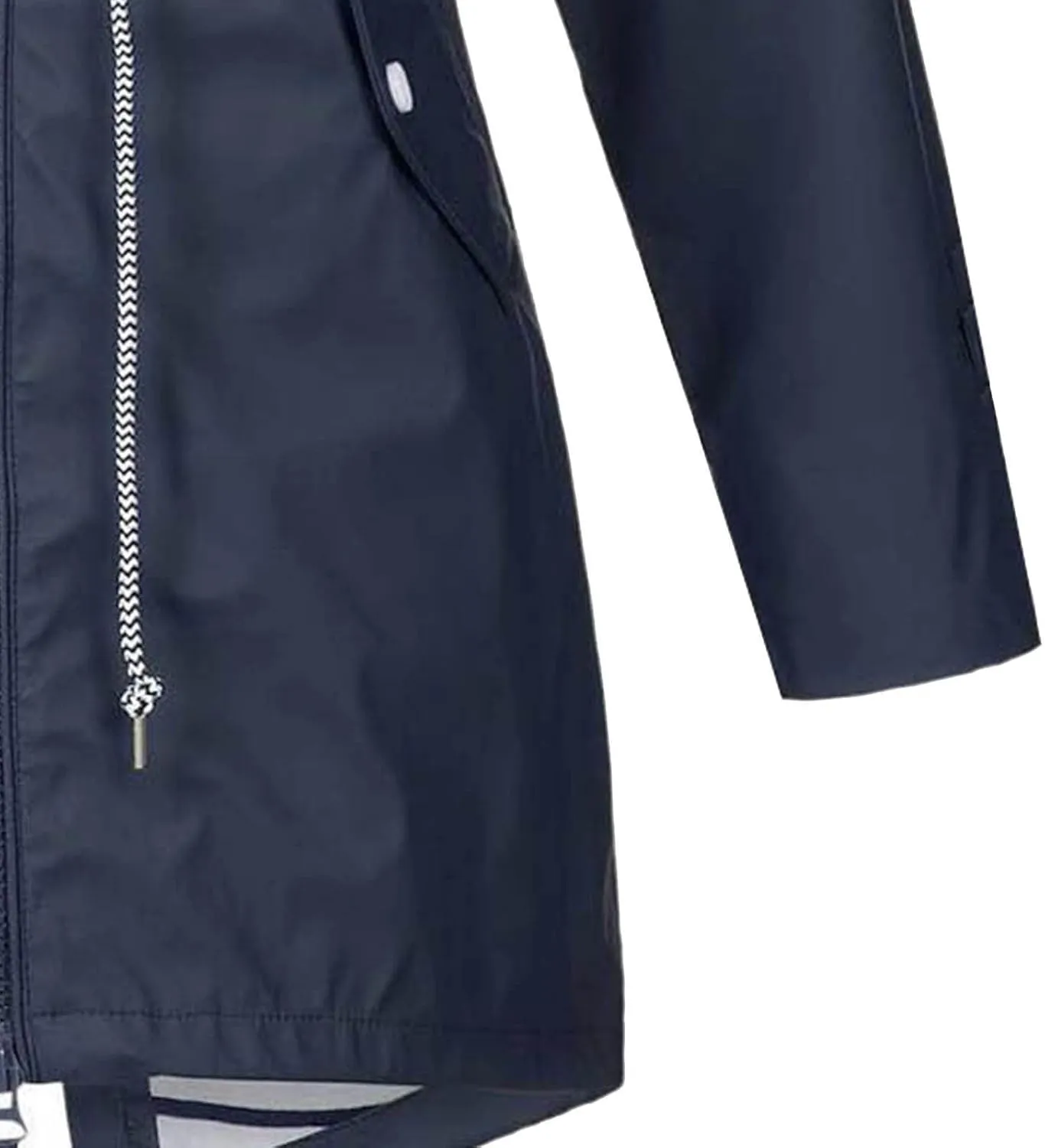 Womens Rain Jacket 2025 Lightweight Waterproof Windproof Rain Coat Drawstring Zip Up Windbreaker Outdoor Trench Coat